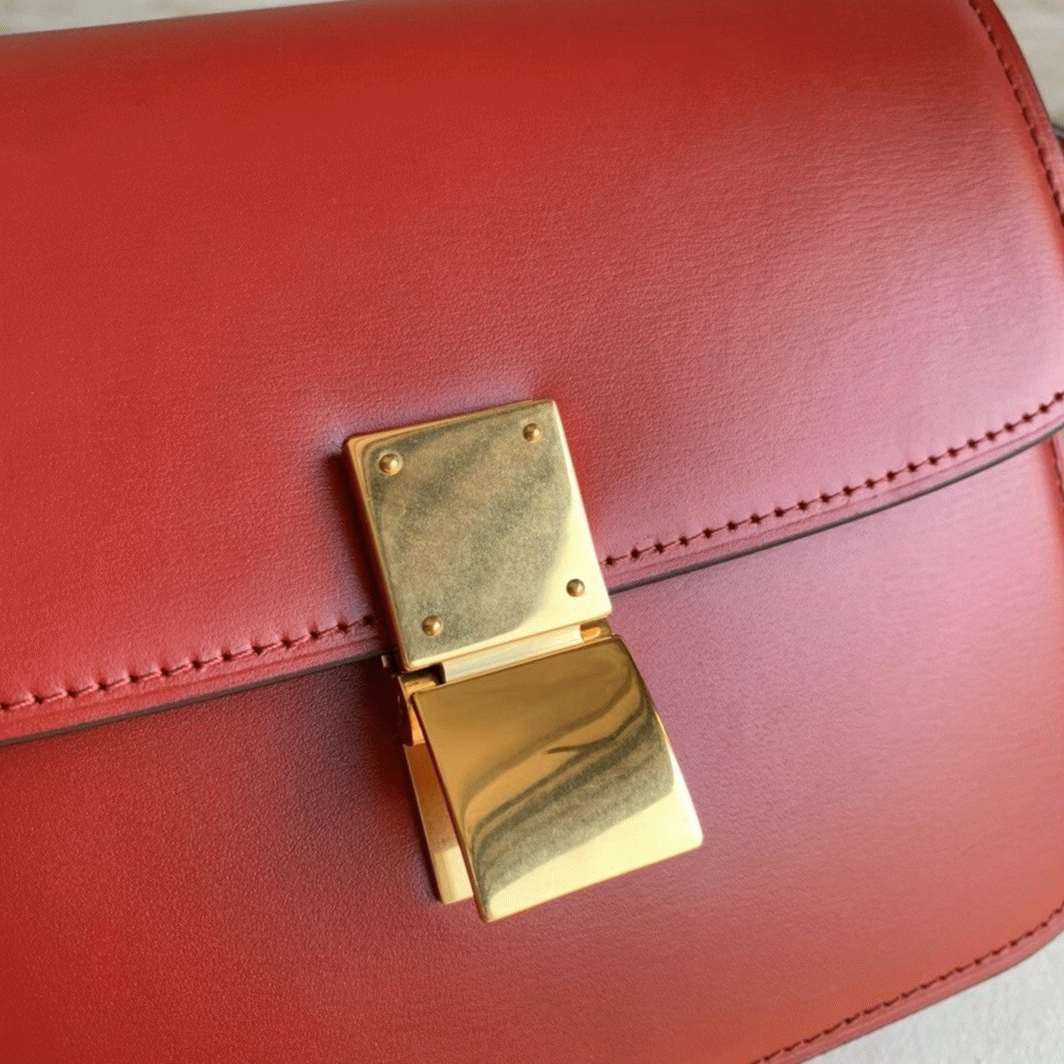Top Quality Fake Ce1i*e Classic Box Teen Bag In Red