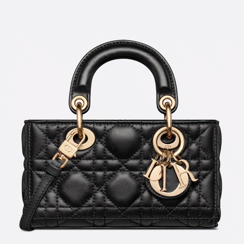 D10r Lady D-Joy Small Bag Knockoff in Black