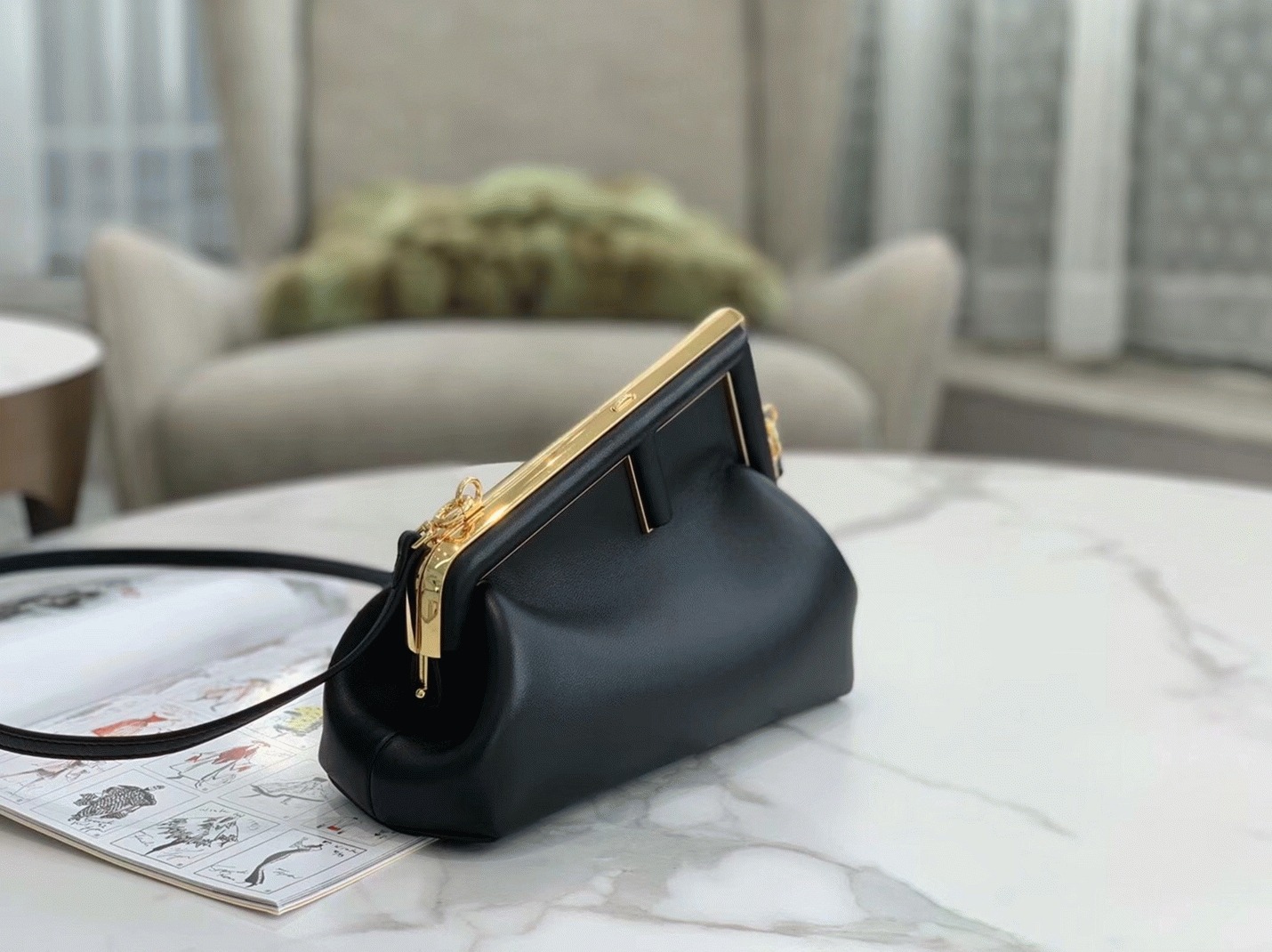 Top Quality Knockoff F**di First Small Bag In Black