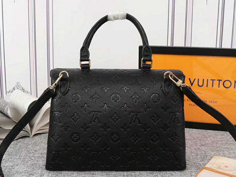 L0vis Vvtt0n Monogram Empreinte Marignan Bag In Black