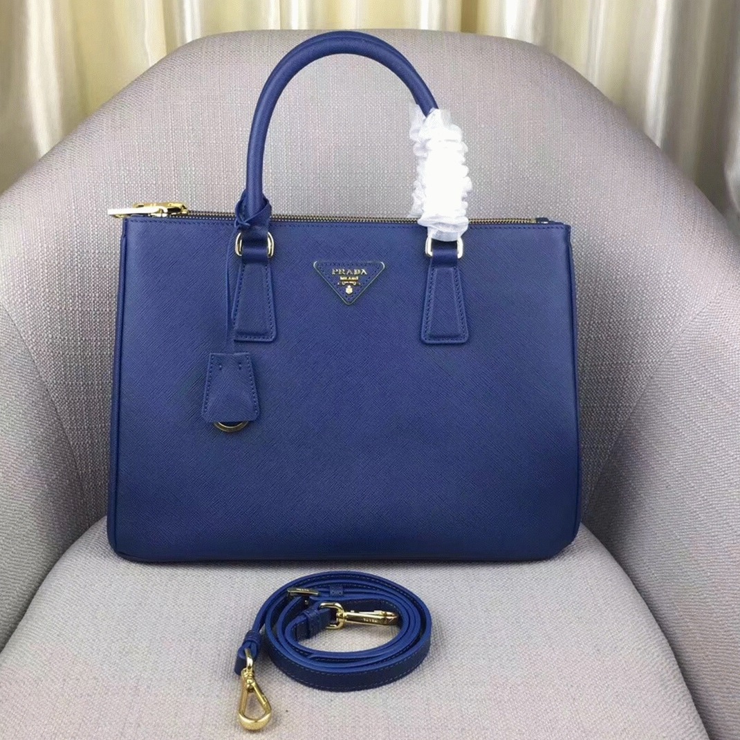 Blue Pra*a Galleria Large Bag Replica