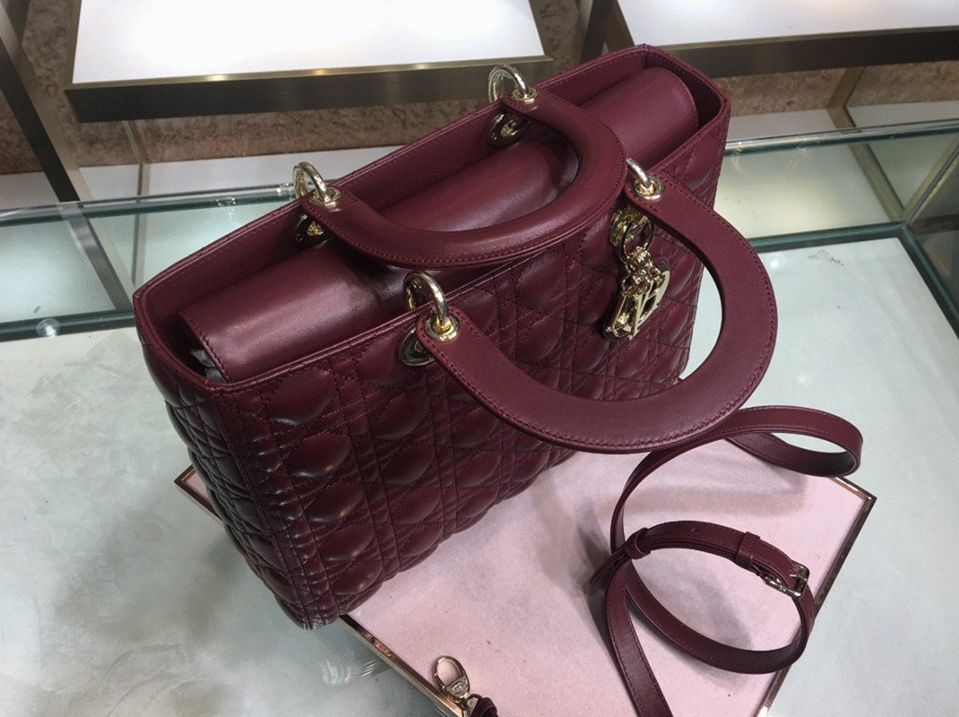 D10r Lady D10r Large Bag Fake in Bordeaux