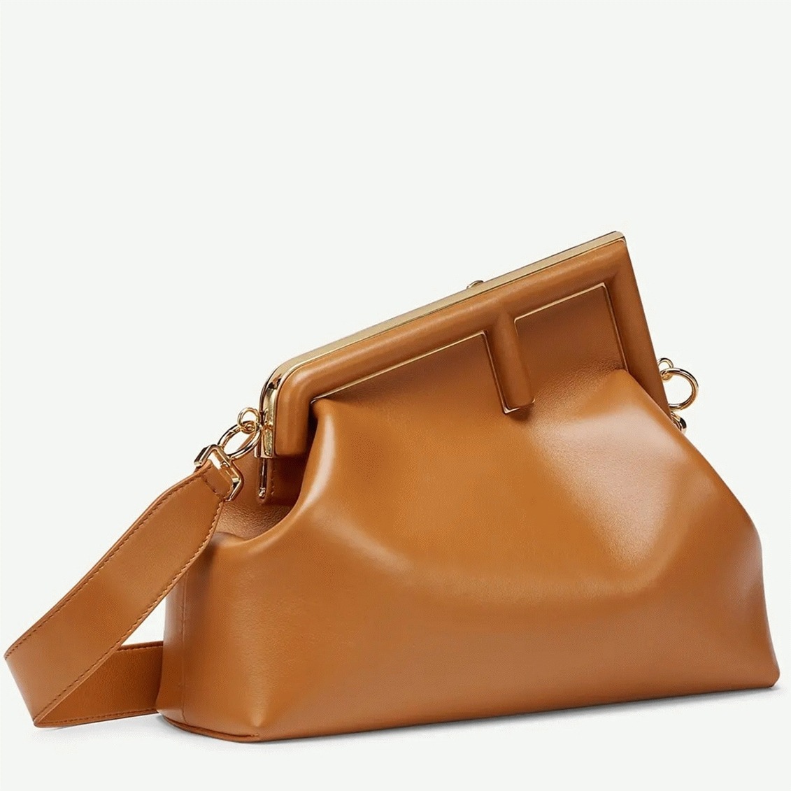 Top Quality Replica F**di First Medium Bag In Brown Nappa Leather
