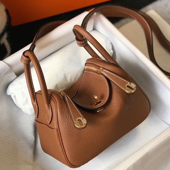 Top replica H**me5 Lindy Mini handbag in gold