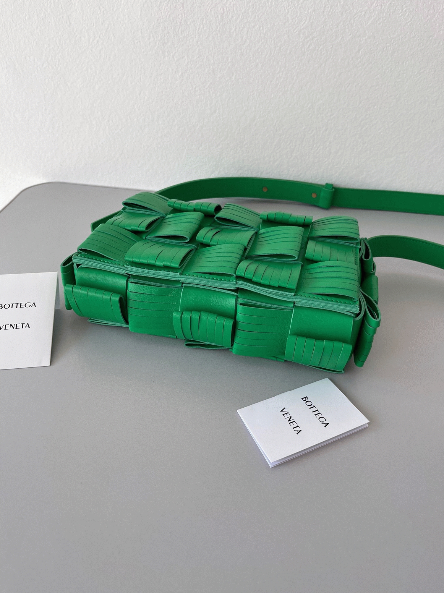 Top Quality Knockoff B0tt*ga Ven*ta Cassette Fringed Bag In Parakeet