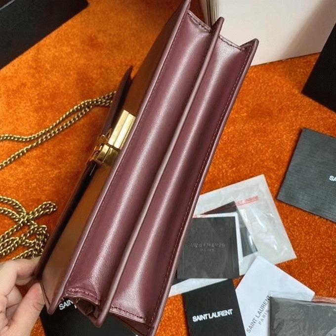 Fake Sa1nt Lau*nt Cassandra Medium Chain Bag Bordeaux