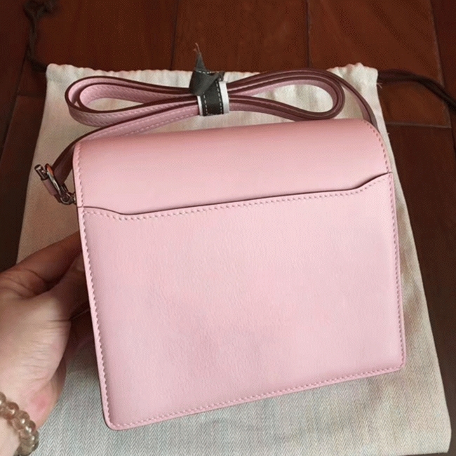 Rose dragee replica H**me5 Mini Sac Roulis handbag