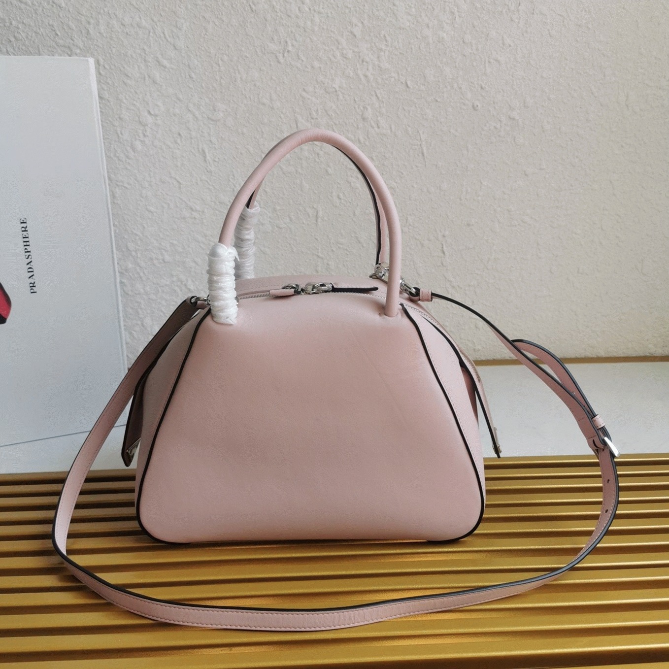 Pra*a S*pernova Small Top Handle Bag Knockoff in Pink