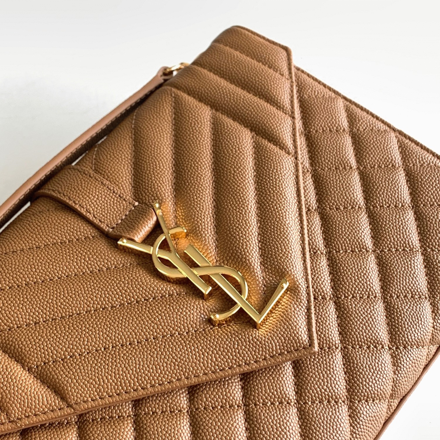 Fake Sa1nt Lau*nt Envelope Medium Bag Brown