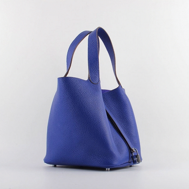 Electric blue imitation AAA H**me5 Picotin Lock handbag