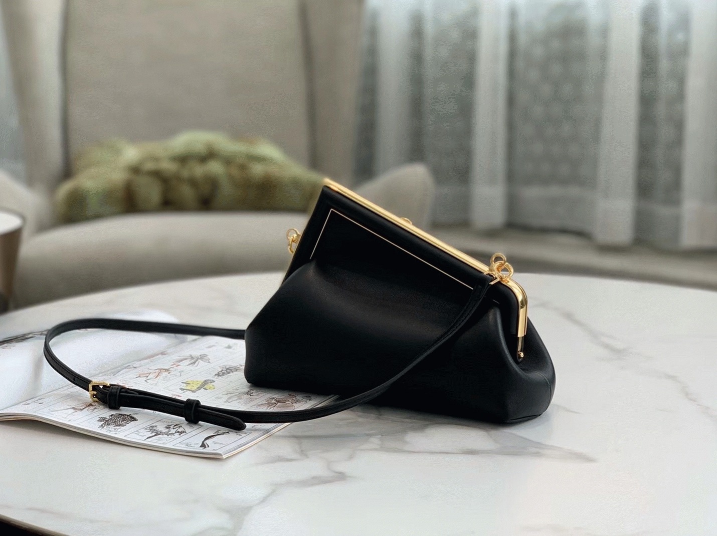 Top Quality Knockoff F**di First Small Bag In Black