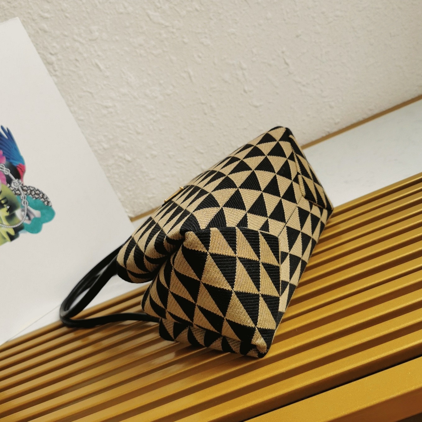 Pra*a S*pernova Small Shoulder Bag Imitation in Black/Beige
