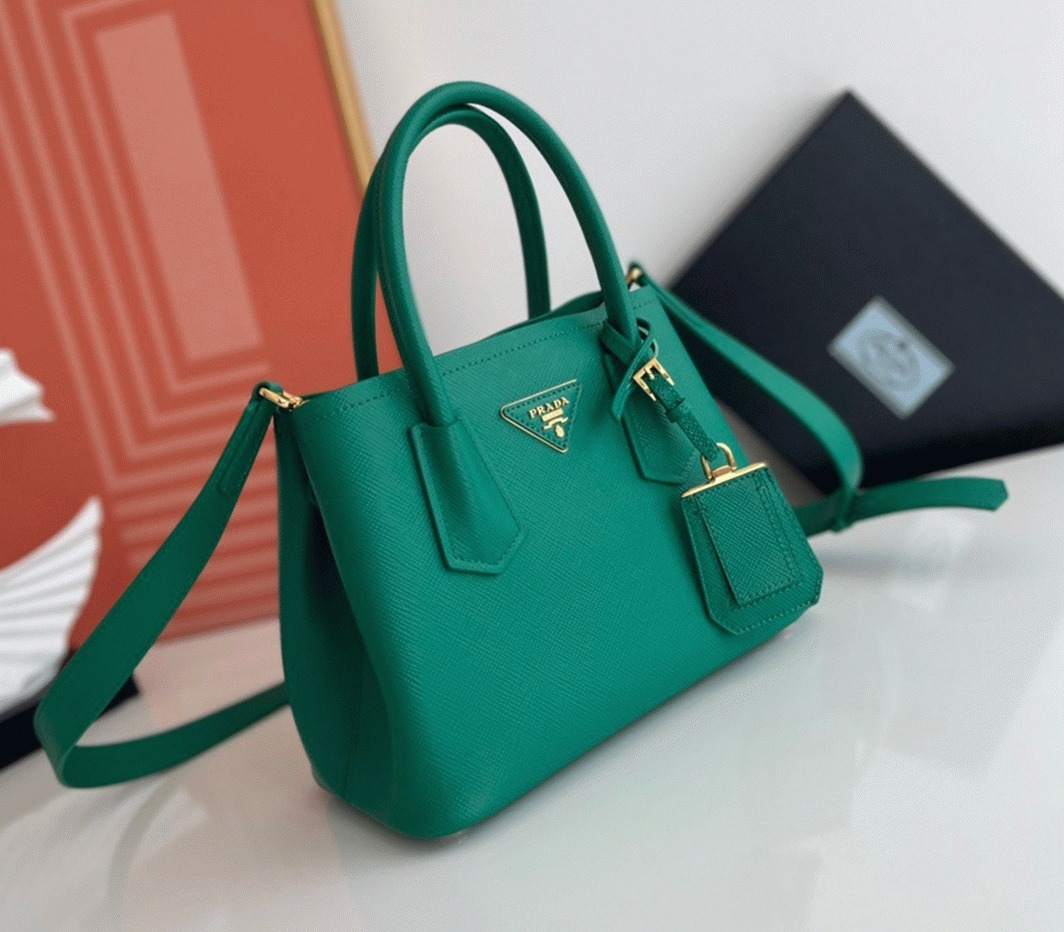 Green Pra*a Double Mini Bag Best Replica