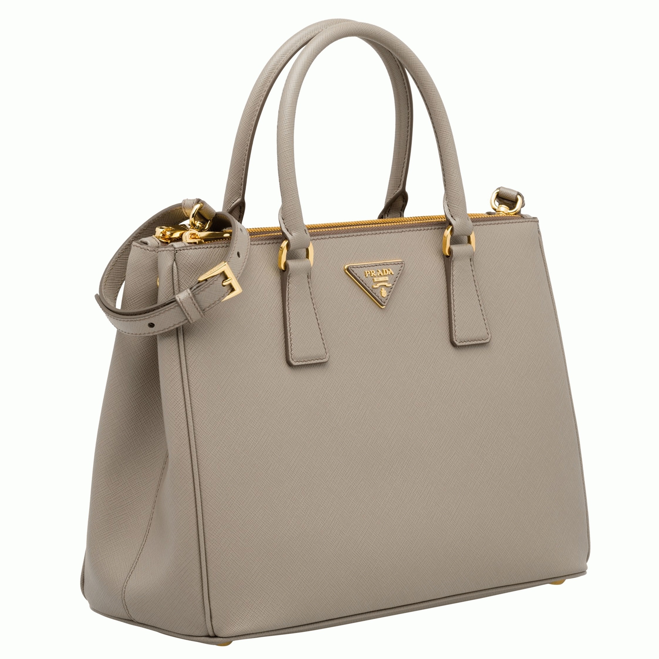 Pra*a Galleria Large Bag Fake in Grey