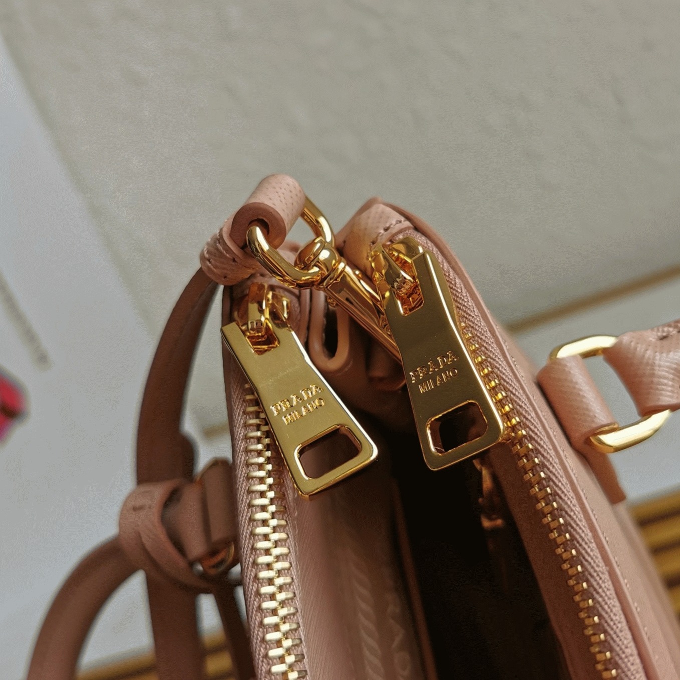 Powder Pink Pra*a Mini Galleria Bag Knock Off