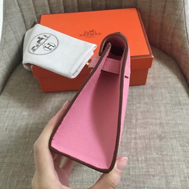 Pink Epsom Luxury Fake H**me5 Kelly Pochette Feminine Look Bag