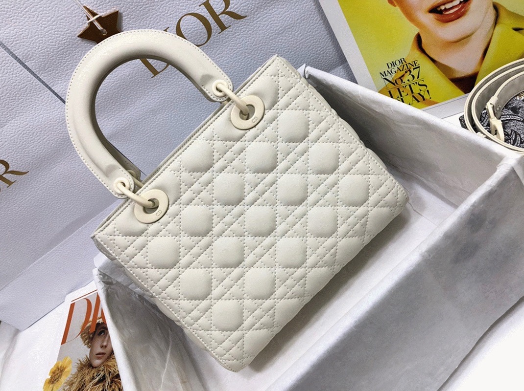 D10r Lady D10r Medium Bag Knockoff in White