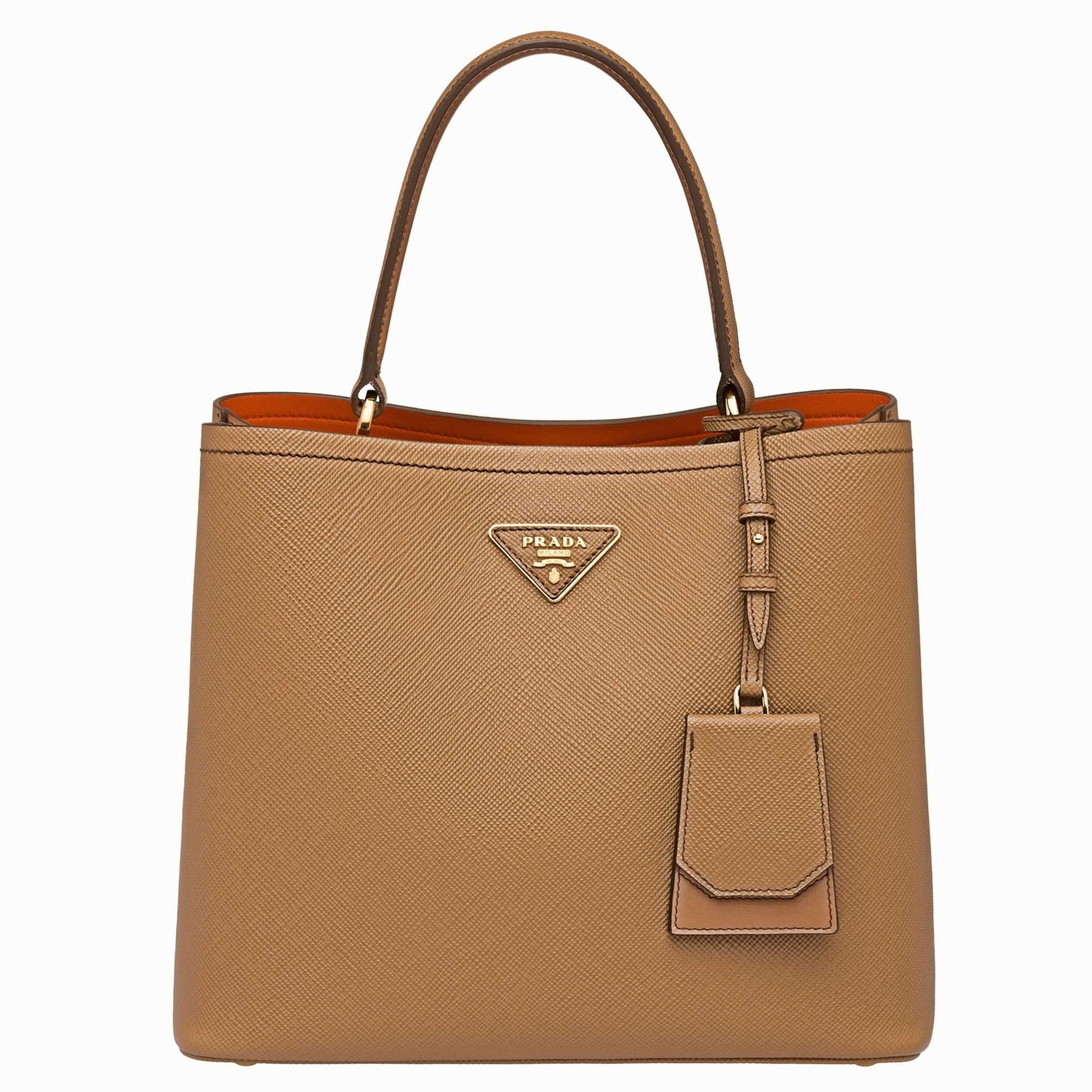 Brown Pra*a Large Panier Bag Replica