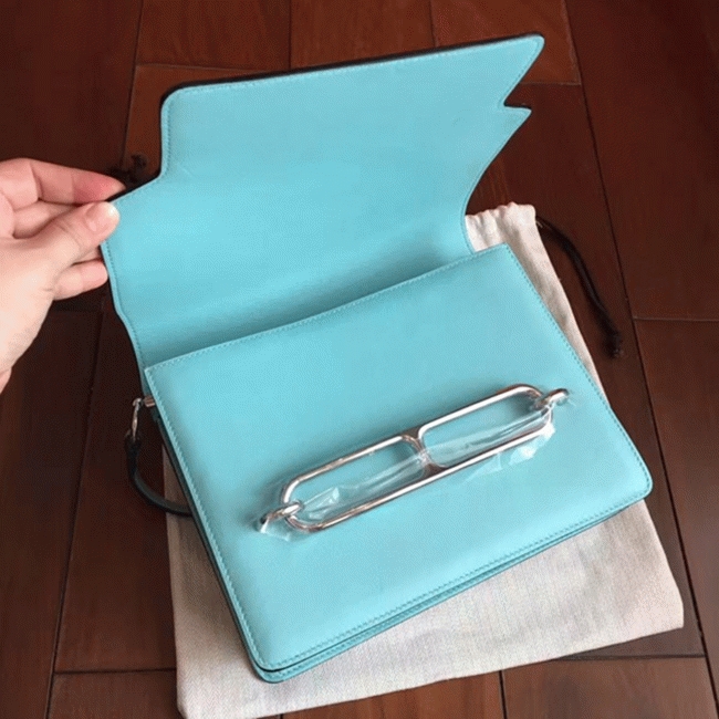 Blue atoll fake H**me5 Mini Sac Roulis handbag