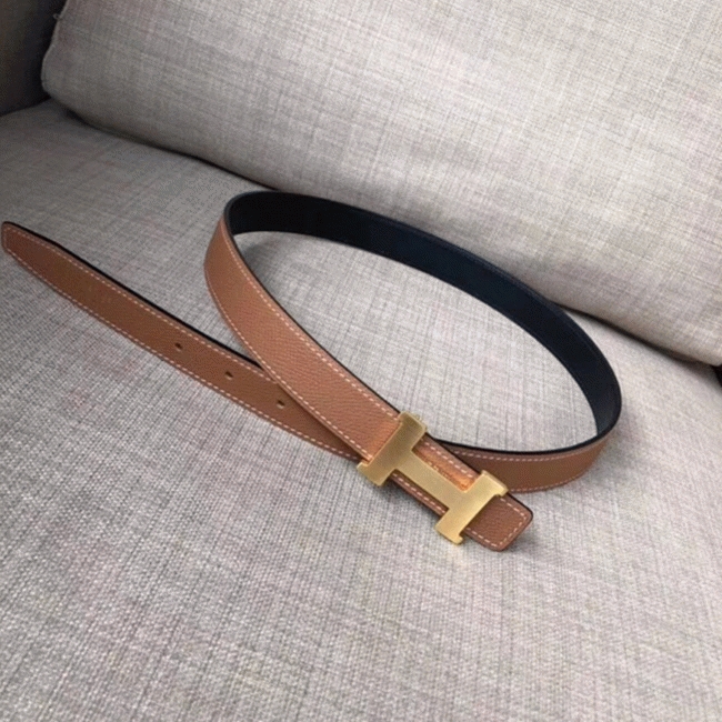 Brown epsom 1:1 replica H**me5 Mini Constance belt buckle