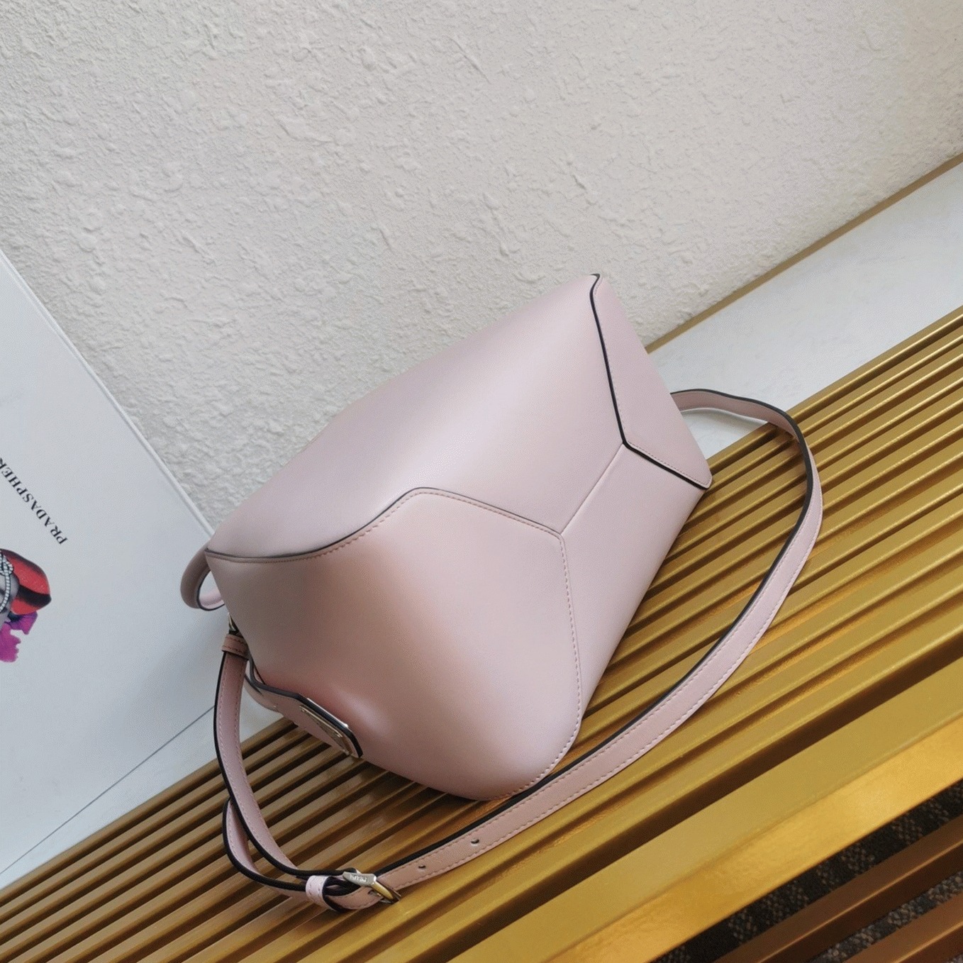 Pra*a S*pernova Small Top Handle Bag Knockoff in Pink