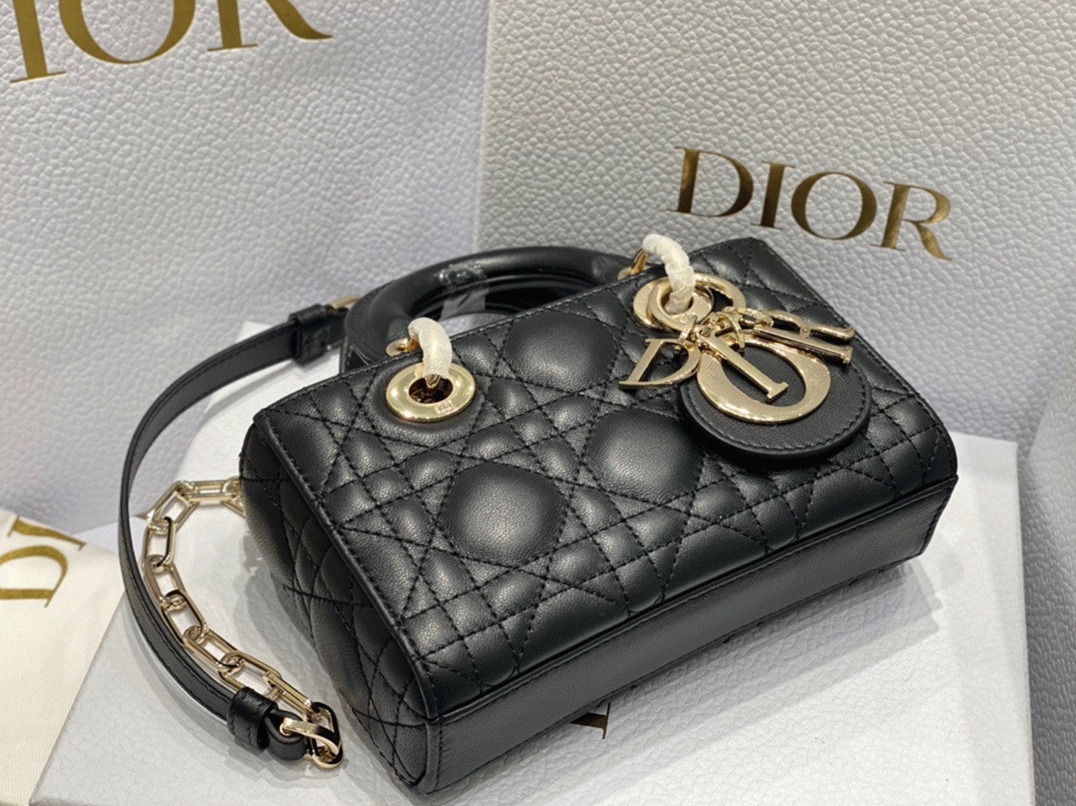 D10r Lady D-Joy Small Bag Knockoff in Black