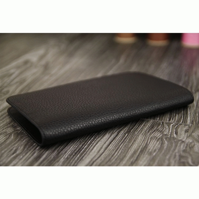 Black fake luxury H**me5 Dogon combine wallet