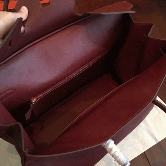 Bordeaux Imitation Copy H**me5 Birkin 40cm Handbag