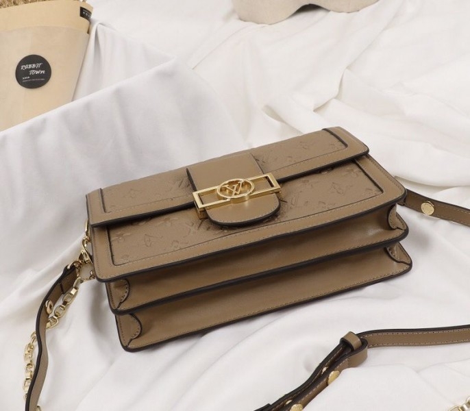 L0vis Vvtt0n Monogram Empreinte Dauphine Bag In Brown