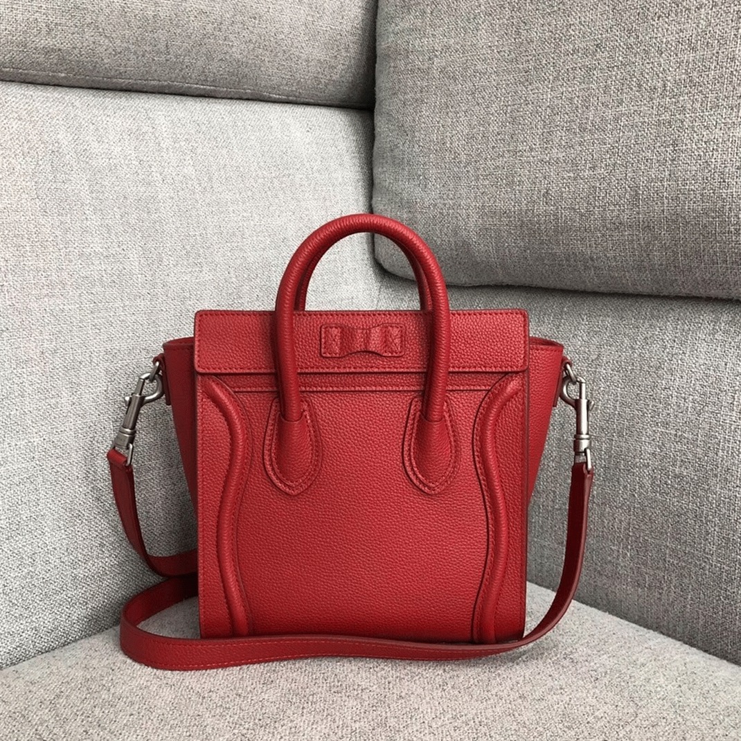 ce1i*e nano lU*gage tote bag fake in red