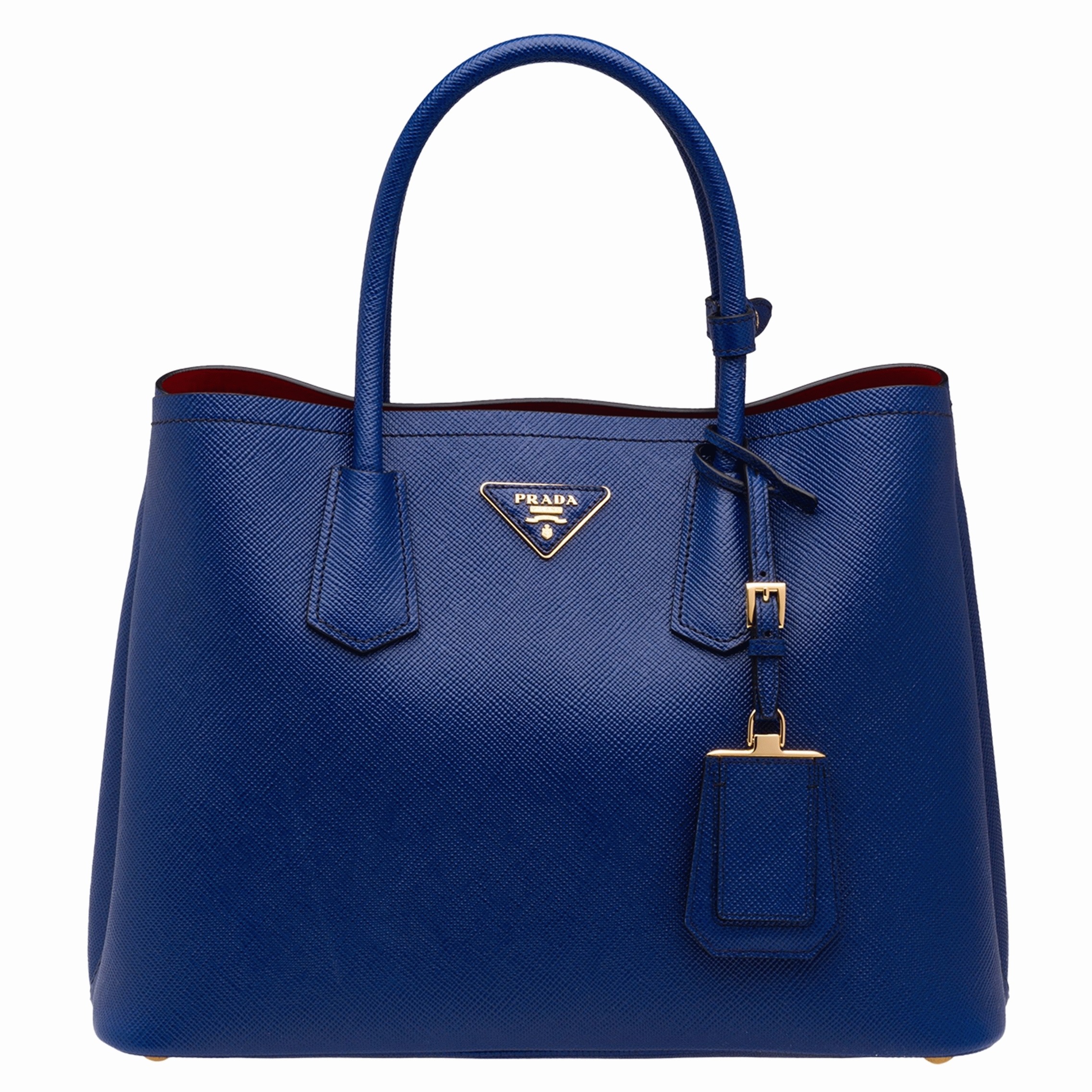 Blue Pra*a Double Medium Tote Bag Replica