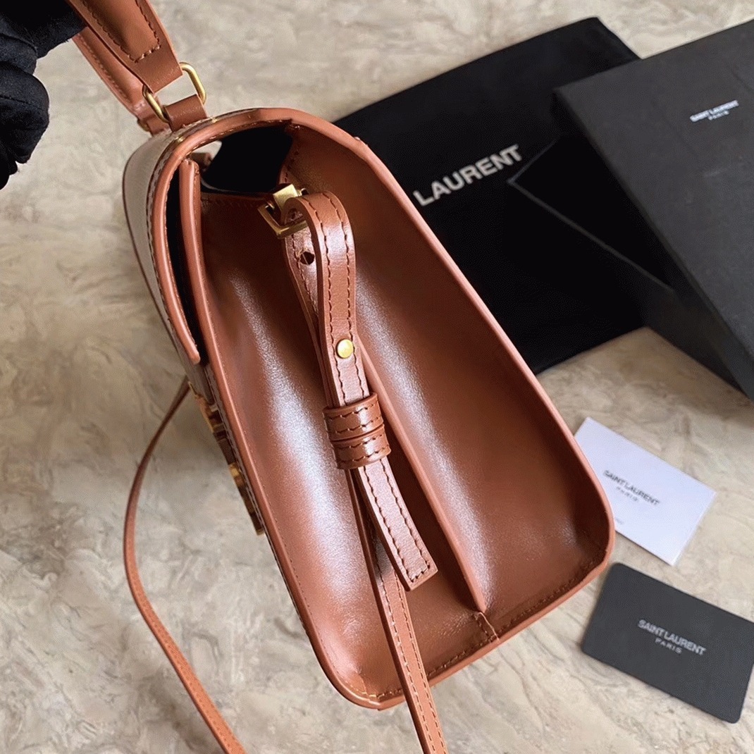 Fake Sa1nt Lau*nt Cassandra Medium Bag Beige Canvas