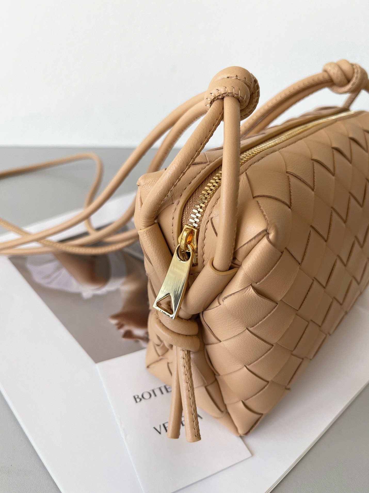 Fake B0tt*ga Ven*ta Loop Mini Bag Almond