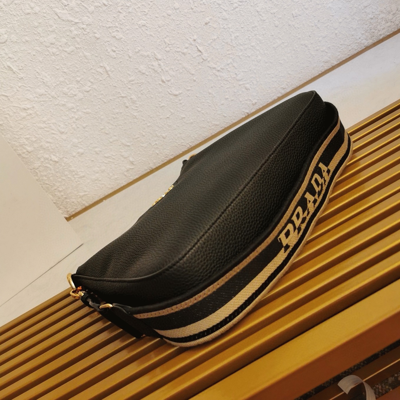 Pra*a Shoulder Bag Knockoff in Black