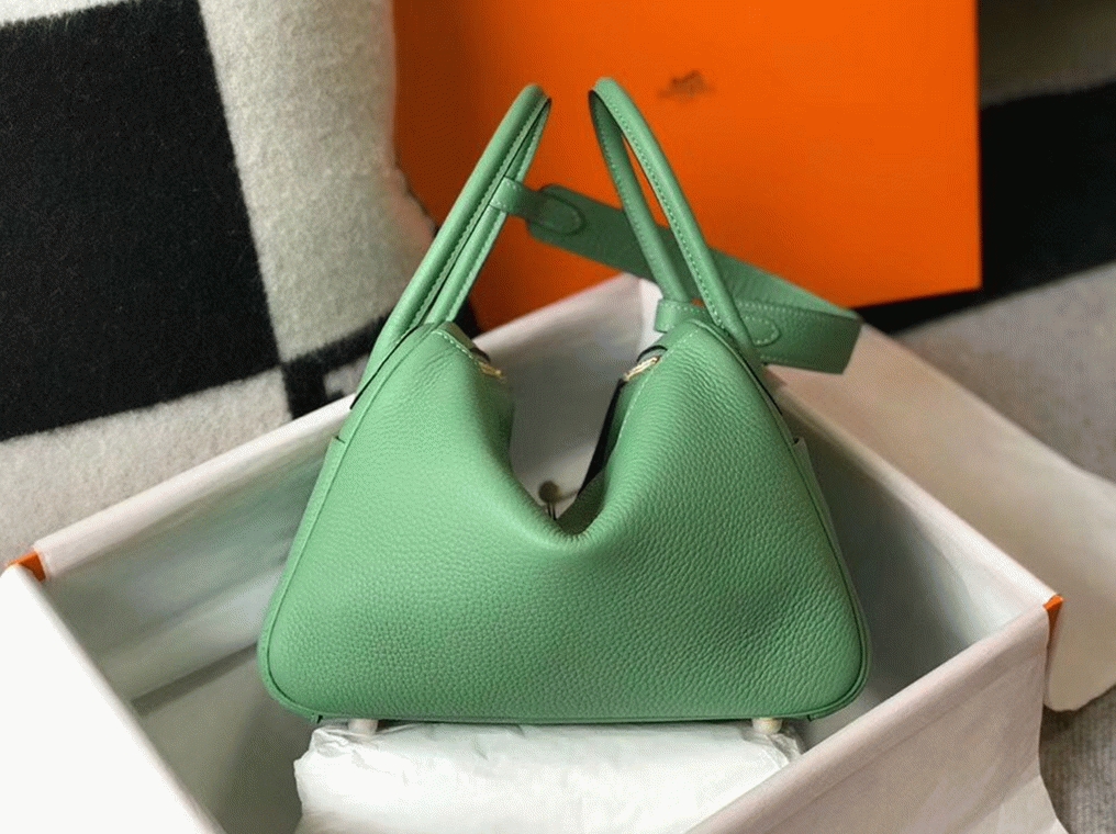 Fake H**me5 Lindy bag 26cm in vert criquet