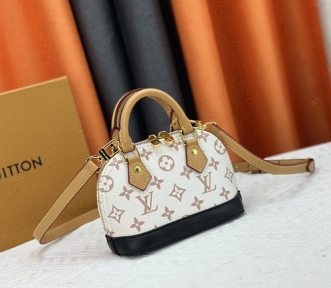 L0vis Vvtt0n Monogram Dune Canvas Nano Alma Bag