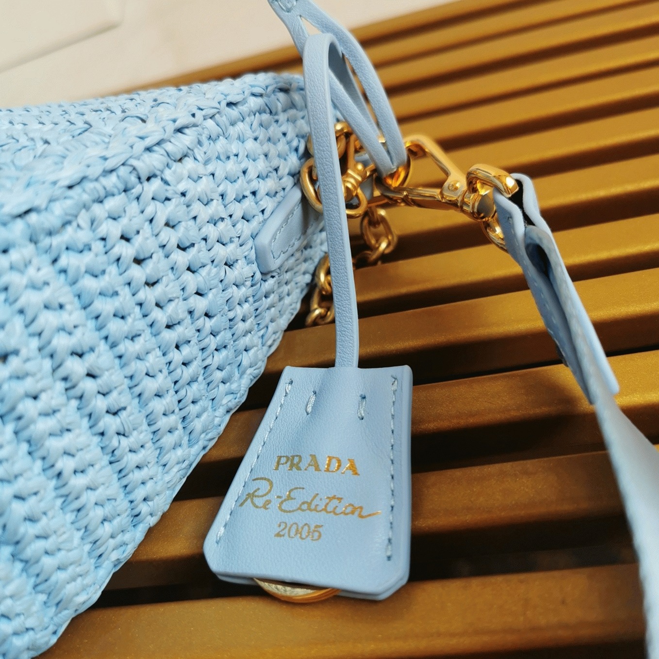 Pra*a Re-Edition Shoulder Bag Fake in Blue