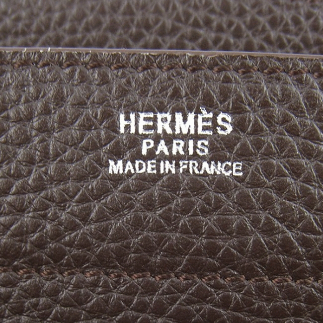Chocolate Calf Leather Knockoff H**me5 Sac A Depeches 38cm Office Bag