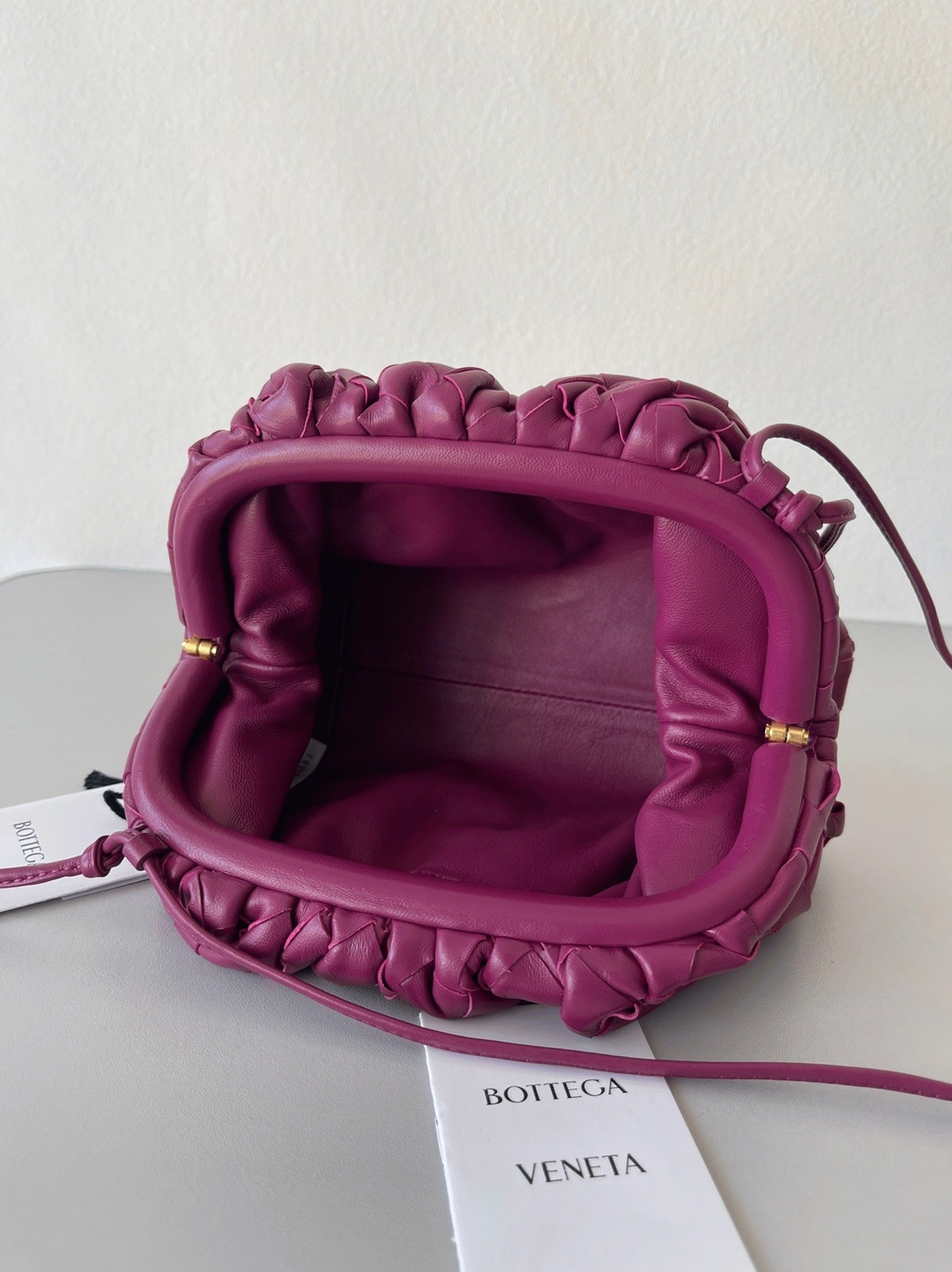 Replica B0tt*ga Ven*ta Mini Pouch with Strap Cinnabar