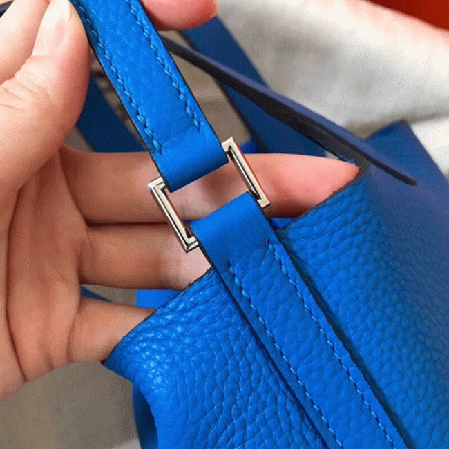 Top quality blue hydra fake H**me5 Picotin Lock 18cm handbag