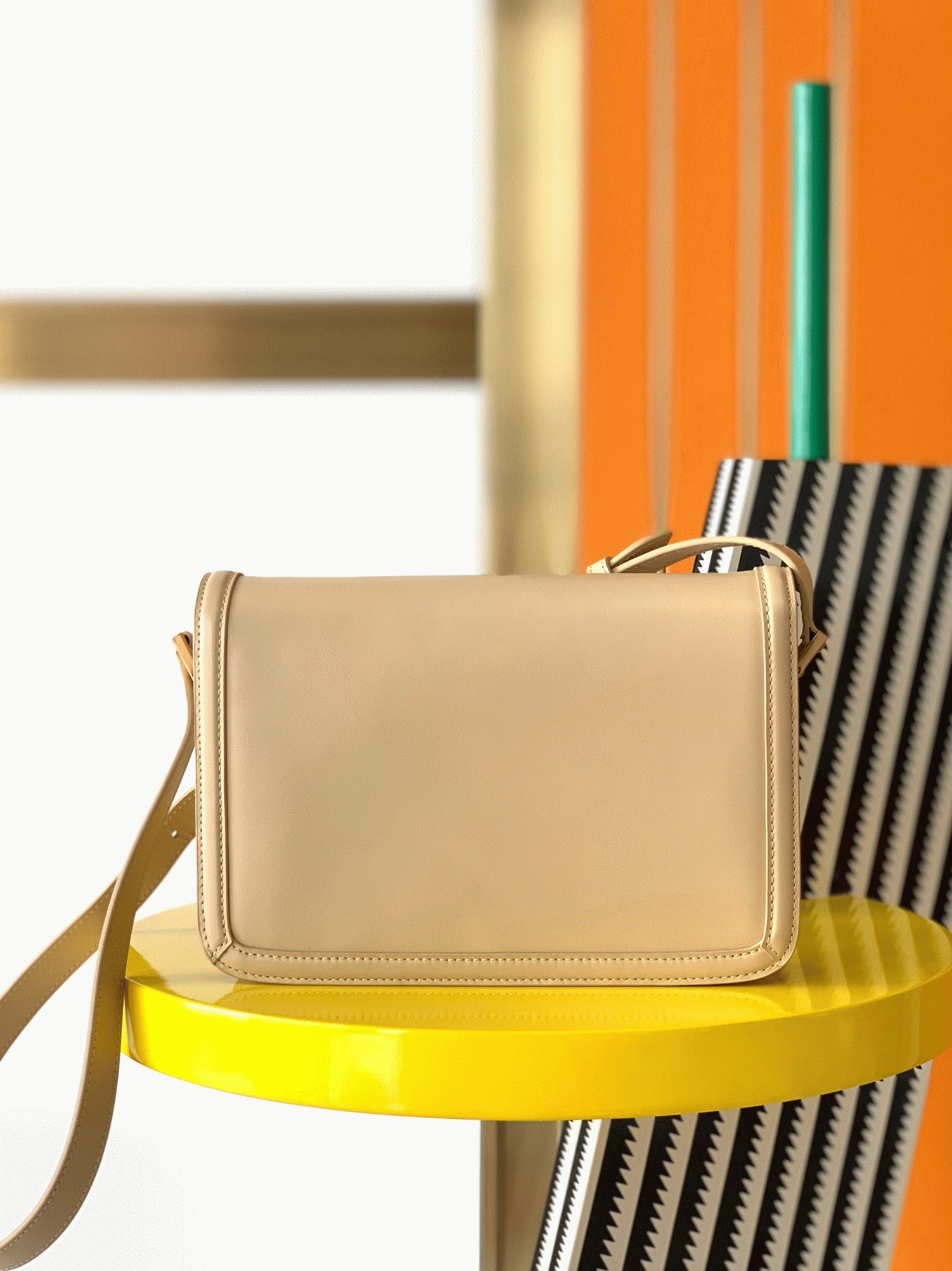 Fake Sa1nt Lau*nt Medium Solferino Bag Beige Calfskin