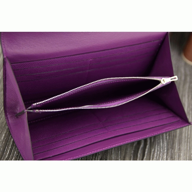 Purple fake designer H**me5 Constance wallet