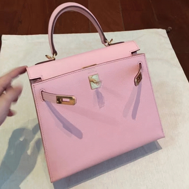 Pink Epsom Replica H**me5 Kelly 25cm Feminine Handbag