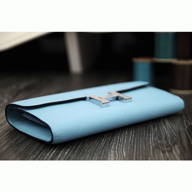 Light blue fake H**me5 Constance wallet
