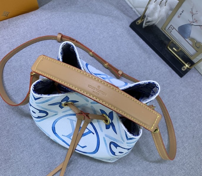 L0vis Vvtt0n LV By The Pool Monogram Tiles Canvas NeoNoe BB Bag In Lagoon Blue